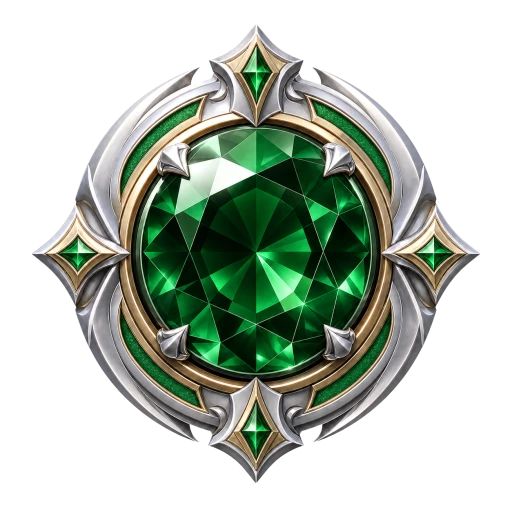 Badge Zamrud Hijau untuk Pakej Profesional